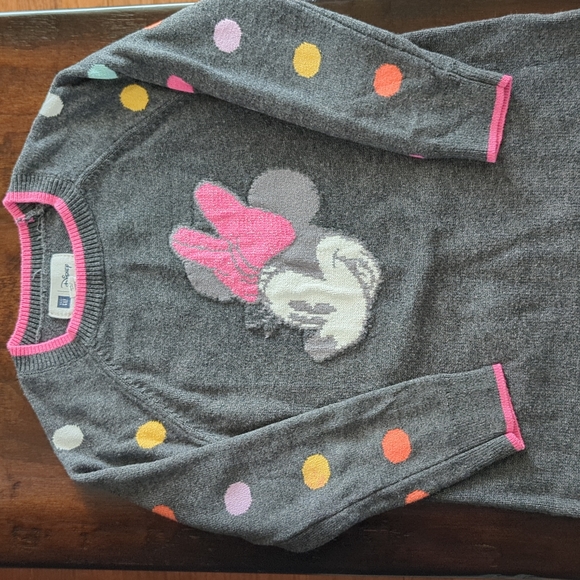 Disney GAP Minnie Mouse Sweater Dress, Gray, Size 4 - Picture 2 of 4